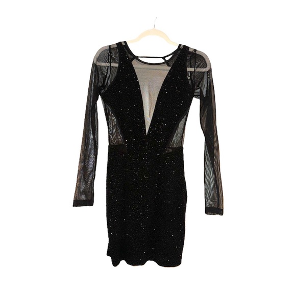 Y2K Mystic New Years Mesh Sequin Dress - Picture 1 of 6